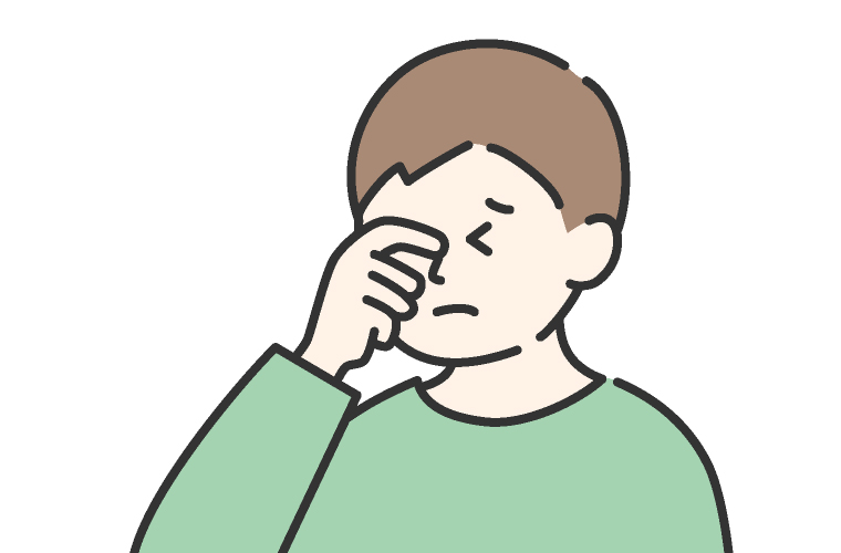 目が疲れる